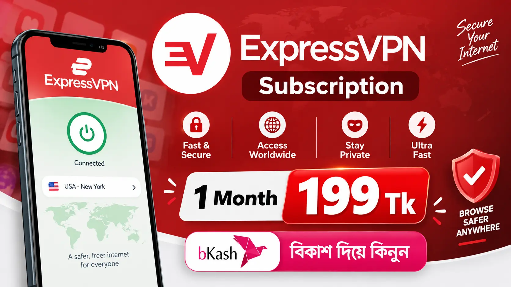 ExpressVPN Subscription - Website Design Template